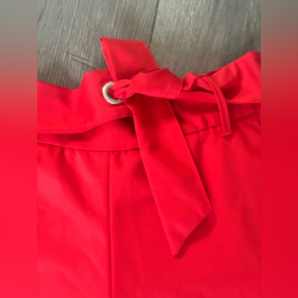 Zara Vibrant Red Cropped Pants,Size Small - Picture 4 of 7